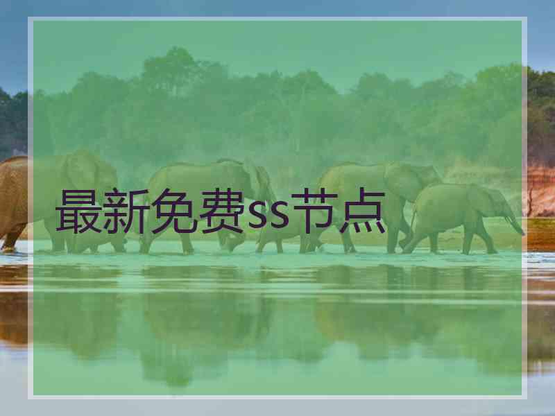 最新免费ss节点