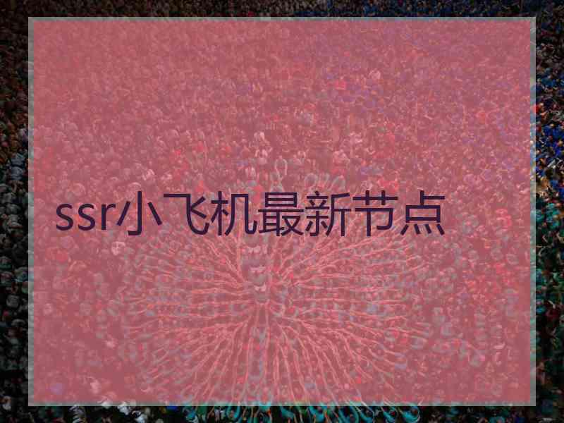 ssr小飞机最新节点