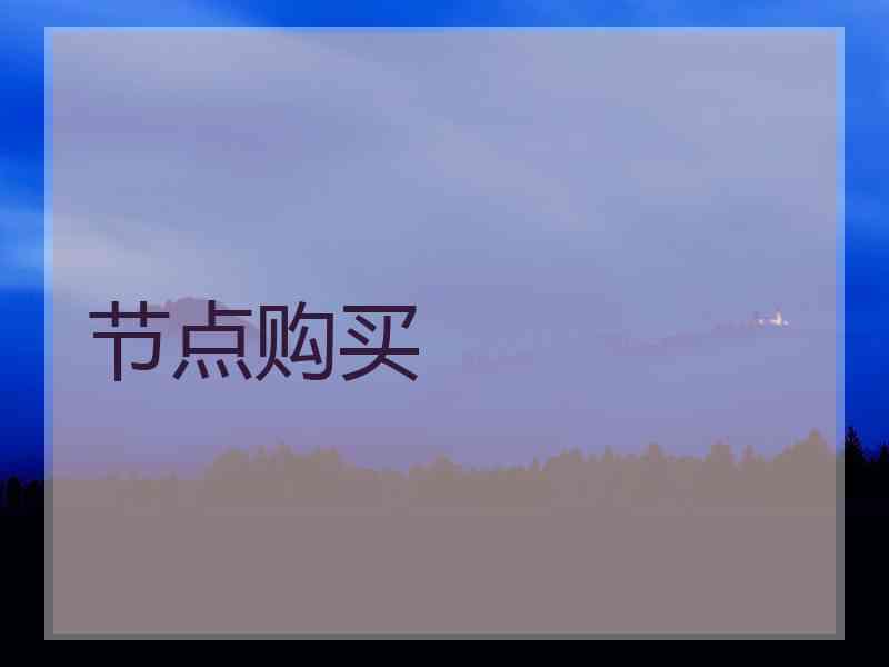 节点购买