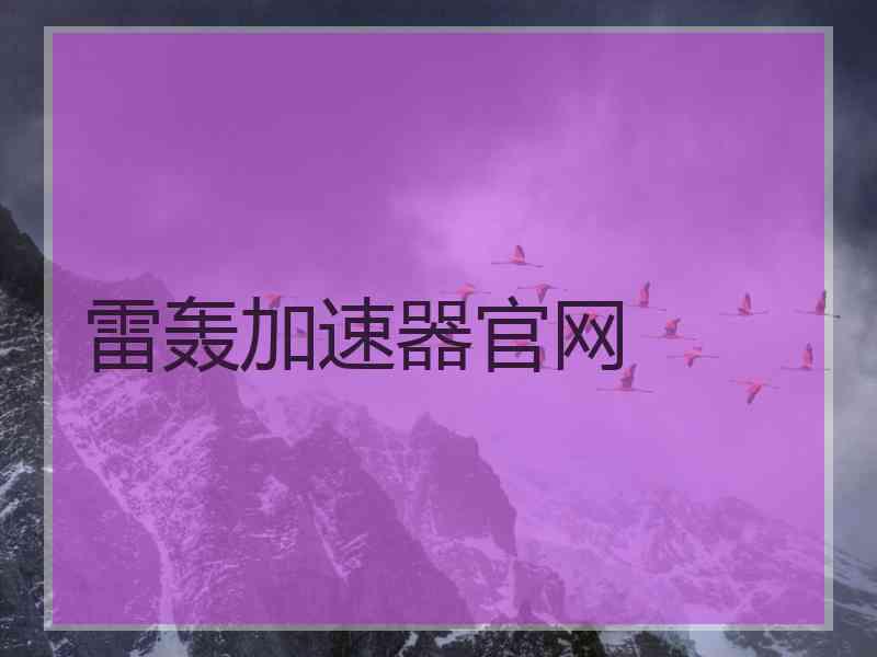 雷轰加速器官网