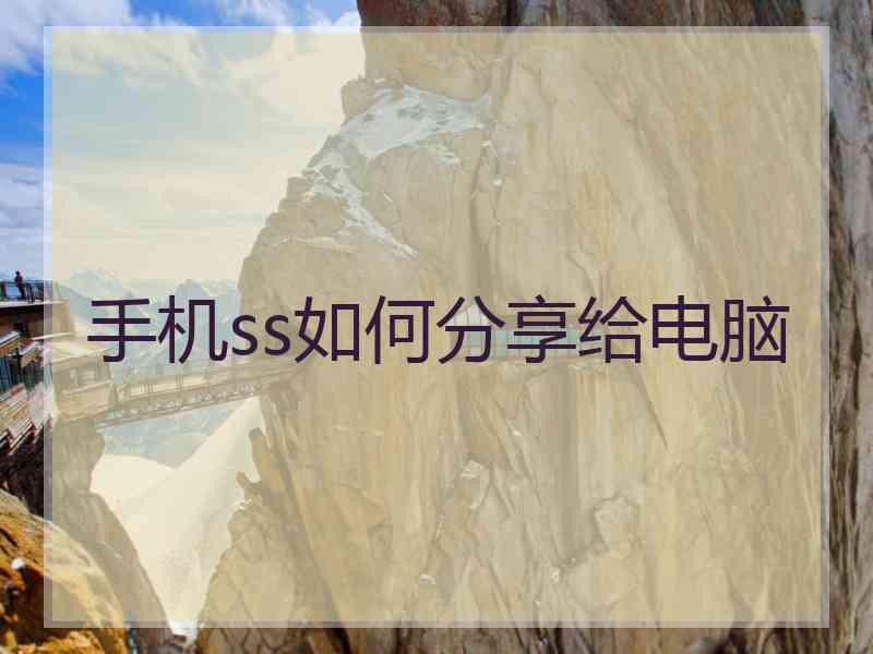 手机ss如何分享给电脑