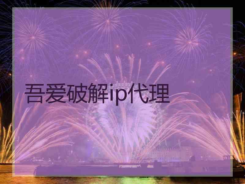 吾爱破解ip代理