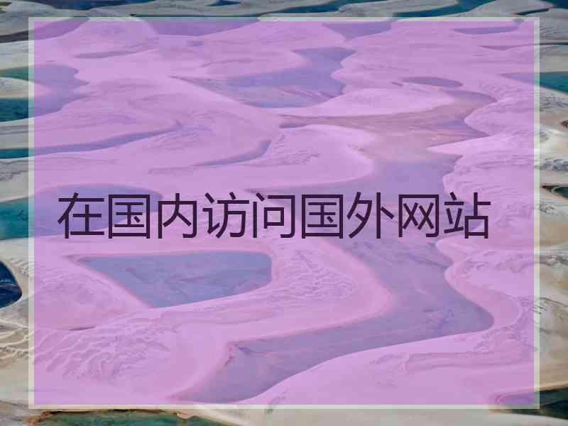 在国内访问国外网站