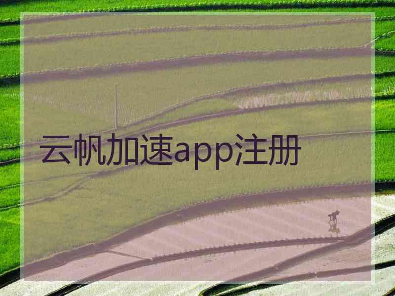 云帆加速app注册