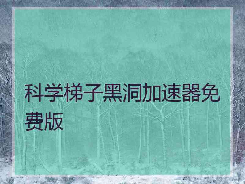 科学梯子黑洞加速器免费版