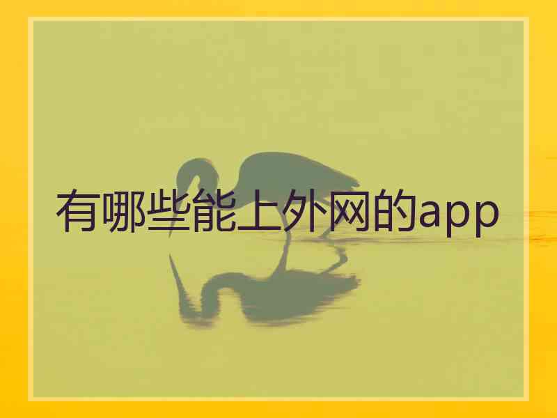 有哪些能上外网的app